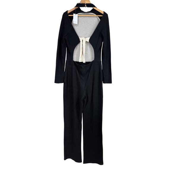 Reiss Ada Bow Back Jumpsuit in Black Women's Size 12 in New With Tags Condition - Picture 4 of 10
